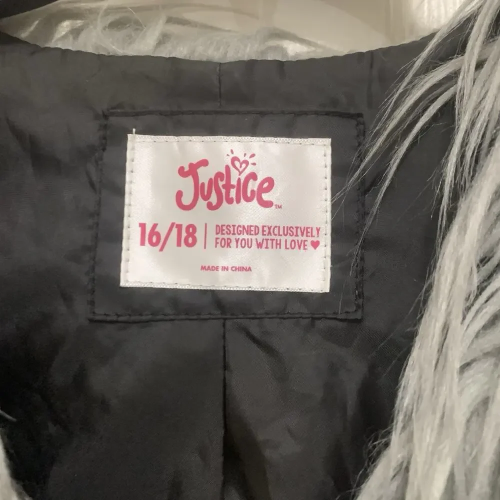 Justice shaggy faux